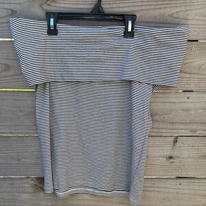 NWT J Crew white navy stripe off shoulder top large 
Resort capsule